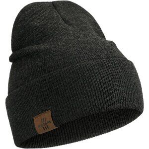 Men and Women Slate Gray Acrylic Stretchy Daily Knit Warm Winter Beanie Hats
